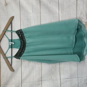 STUDIO Y Embellished Strappy Razor Back Dress Top, Size Small